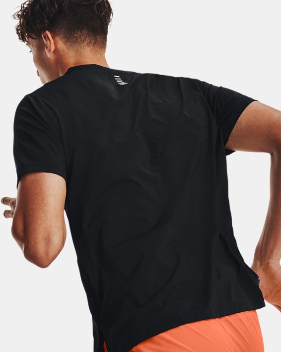 Men's UA Launch Elite Graphic Short Sleeve in Black image number 0